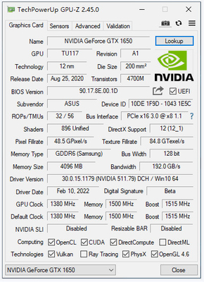 PCWINMAX GeForce GTX 1650 4GB GDDR6 128bit Compact Gaming Graphics Card