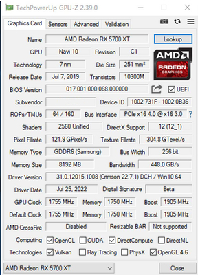 PCWINMAX Radeon RX 5700 XT 8GB GDDR6 256-bit Gaming Graphic Card HD DisplayPort Interface