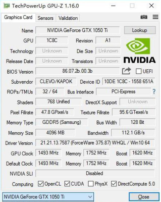 Dual Fan Gaming Graphics Card For Desktop, Geforce GTX 1050 Ti Low Profile 4GB DDR5 128BIT