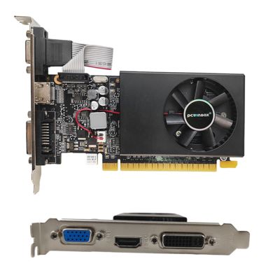 PCWINMAX 정품 GT 705 2GB GDDR3 64-bit 로우 프로파일 그래픽 카드 VGA+DVI+HD 트리플 포트, 사무실/가정용 데스크탑 PC OEM/ODM 도매